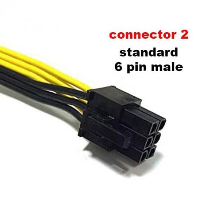 PCI-E 6 핀에서 6 핀 남성에서 여성 GPU ATX 비디오 그래픽 카드 PCIE PCI 익스프레스 전원 케이블 1