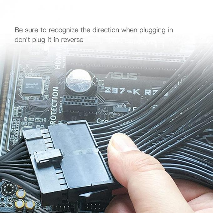 PSU 24 PIN 여성으로 듀얼 20 4 24 PIN 남성 ATX 광산 메인보드 확장 케이블 3