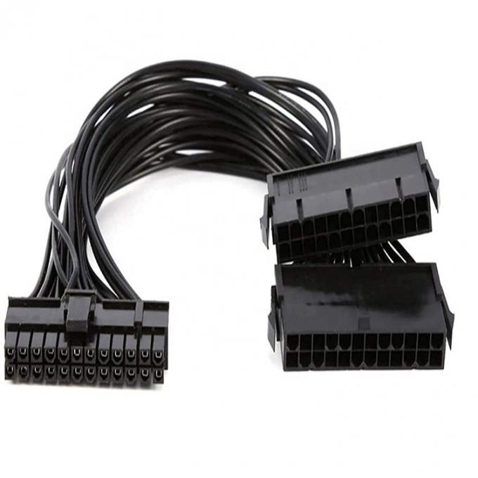 PSU 24 PIN 여성으로 듀얼 20 4 24 PIN 남성 ATX 광산 메인보드 확장 케이블 1