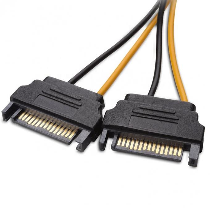 스플리터 8 핀 PCIe 익스프레스 남성으로 듀얼 15 핀 Sata 전원 어댑터 ATX 케이블 3