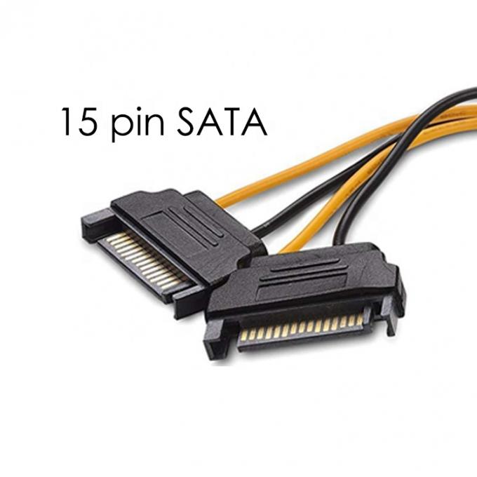 스플리터 8 핀 PCIe 익스프레스 남성으로 듀얼 15 핀 Sata 전원 어댑터 ATX 케이블 4
