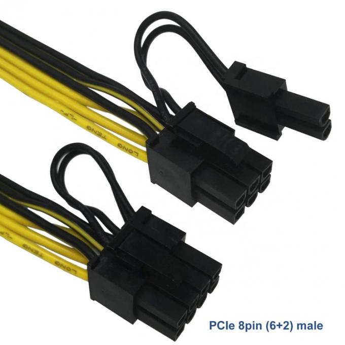 PCIe 8 핀 남성에서 듀얼 8 핀 남성 PCI 익스프레스 그래픽 비디오 카드 GPU 스플리터 전원 어댑터 케이블 3