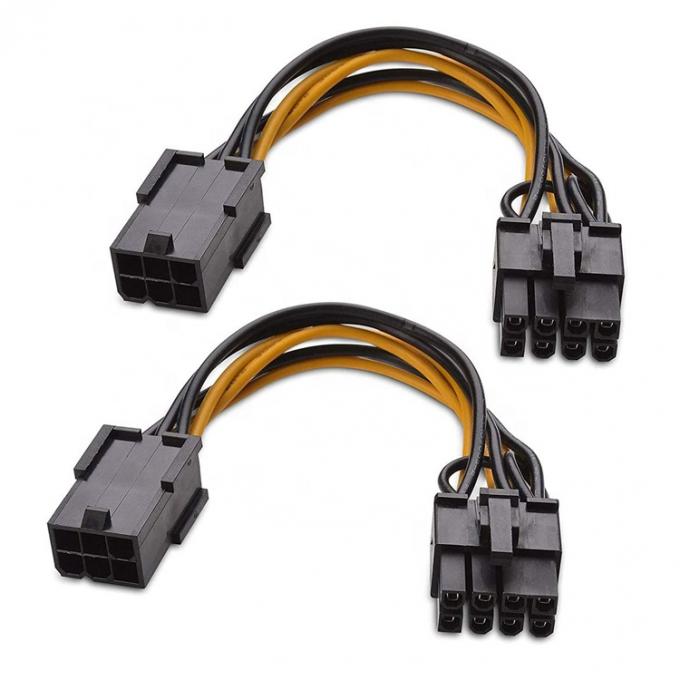 6 핀 남성에서 8 핀 남성 GPU ATX 비디오 그래픽 카드 PCIe 익스프레스 어댑터 전원 공급 장치 컴퓨터 확장 케이블 3