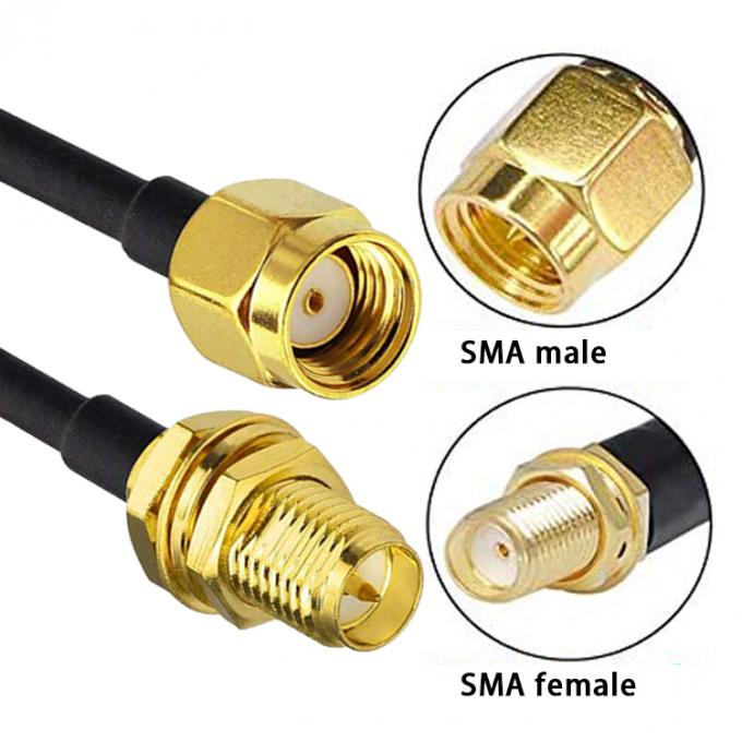 사용자 지정 RG 174 SMA 남성에서 SMA 여성 조립 점퍼 RF 어댑터 커넥터 동축 케이블 6
