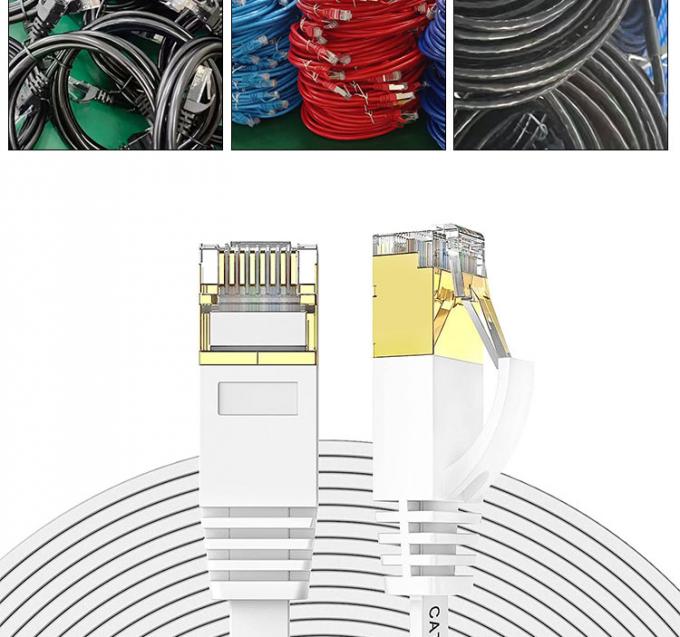 1m 5m 10m UTP FTP 쉴드 Cat5 Cat5e Cat6 Ca6a Cat7 RJ45 라우터용 평면 이더넷 패치 네트워크 LAN 케이블 3