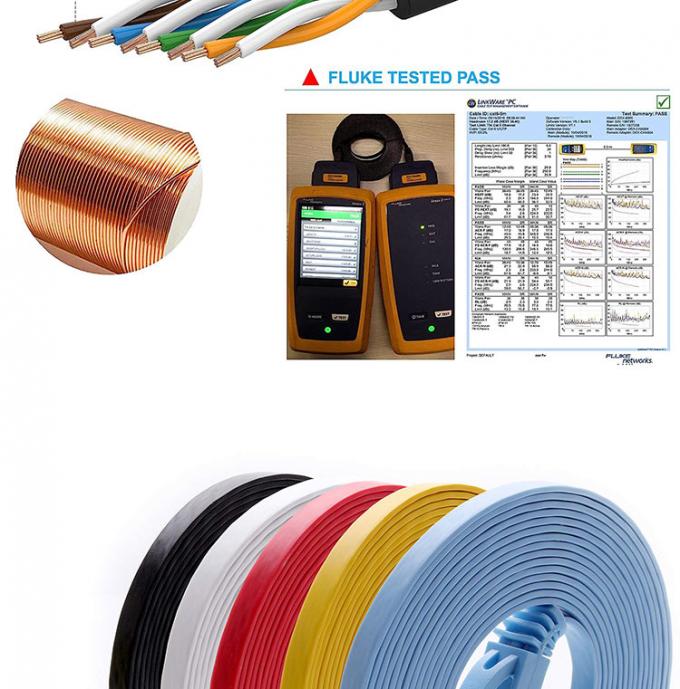 1M 3M 5M 10M UTP FTP 쉴드 Cat5 Cat5e Cat6 Ca6a Cat7 RJ45 평면 이더넷 패치 케이블 5