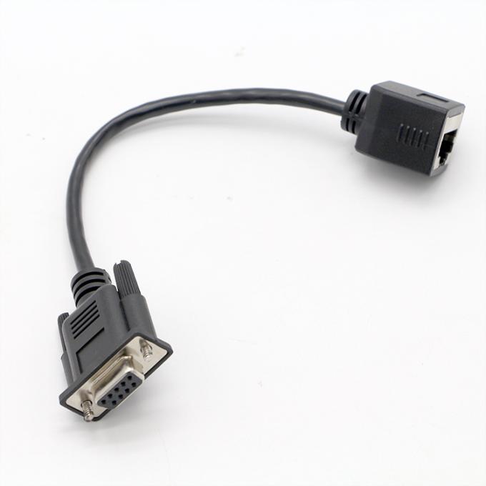 DB9 여성 RS232 시리즈로 RJ45 여성 소켓 케이블 4