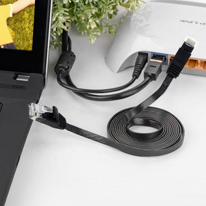 UTP STP 산업용 Cat5 Cat5e Cat6 Cat7 Cat8 평면 RJ45 패치 코드 네트워크 LAN 이더넷 확장 케이블 5