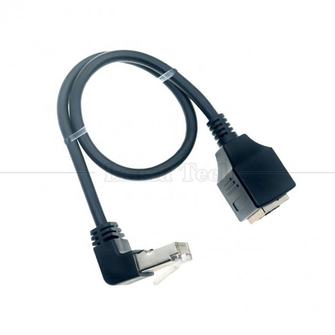90도 각 RJ45 남성 RJ45 여성 소켓 Cat5e 이더넷 랜 케이블 3