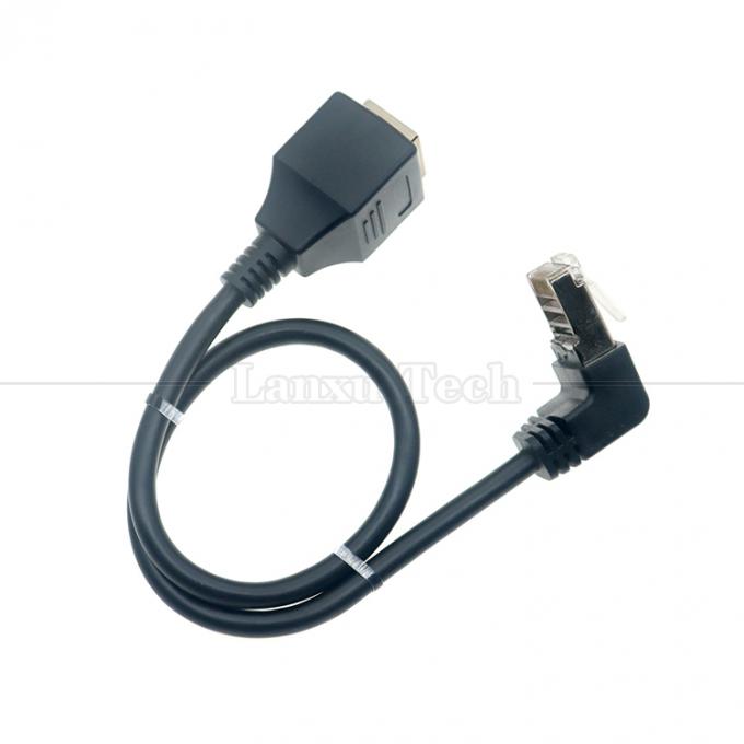 Cat5e 위 아래 왼쪽 오른쪽 각 RJ45 남성에서 RJ45 여성 소켓 패널 마운트 이더넷 케이블 0