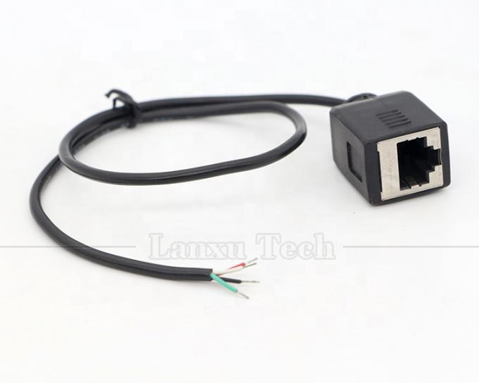 여성 RJ45 소켓으로 열 캔 용접 4 와이어 맨 끝 핑테일 케이블 4
