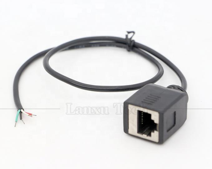 여성 RJ45 소켓으로 열 캔 용접 4 와이어 맨 끝 핑테일 케이블 5