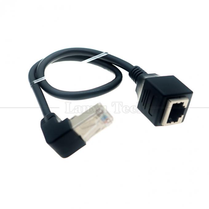OEM STP UTP 90도 오른쪽 각 RJ45 8P8C 남성에서 RJ45 여성 소켓 Cat5e 이더넷 케이블 1