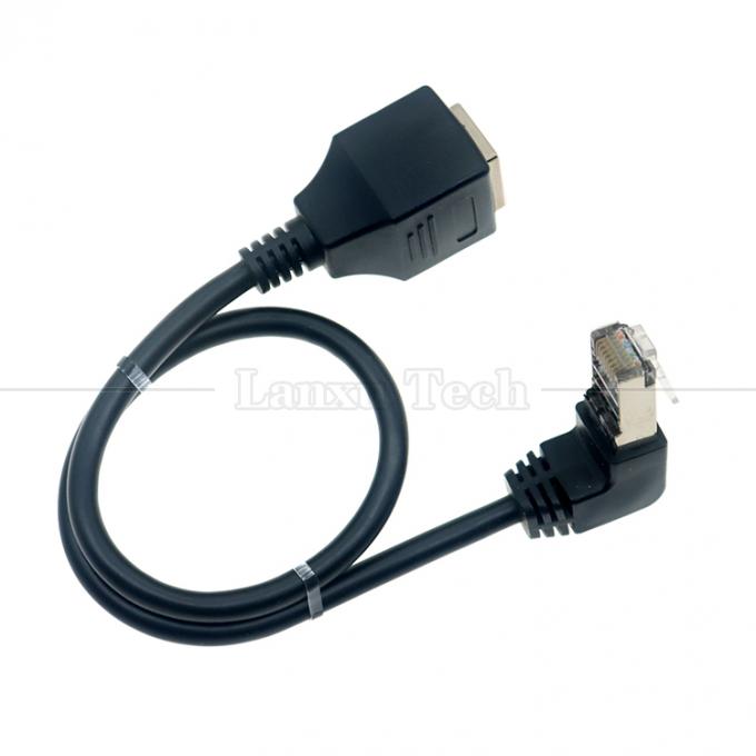 OEM STP UTP 90도 오른쪽 각 RJ45 8P8C 남성에서 RJ45 여성 소켓 Cat5e 이더넷 케이블 4