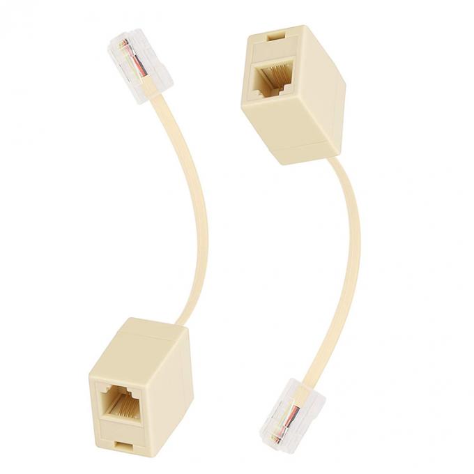 이더넷 RJ45 8P8C 남성에서 전화 RJ11 4P4C 여성 소켓 ADSL 커넥터 변환기 확장 케이블 어댑터 1
