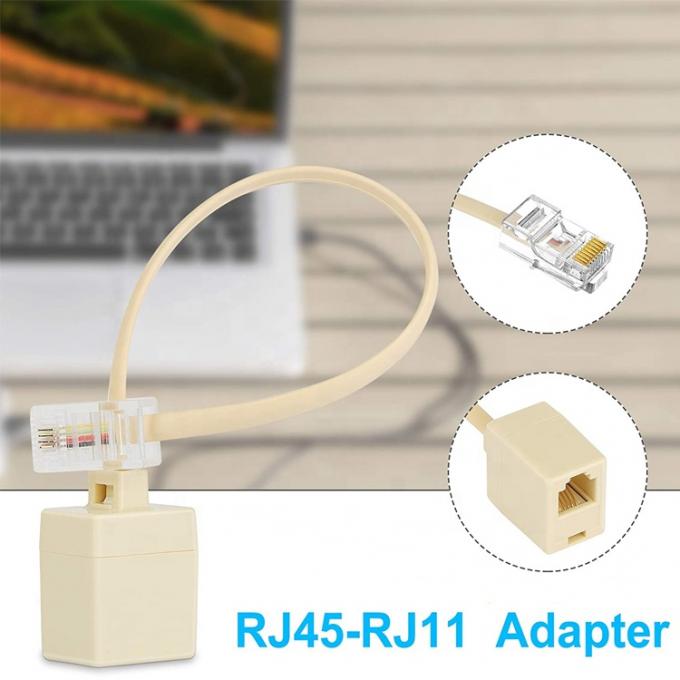 이더넷 RJ45 8P8C 남성에서 전화 RJ11 4P4C 여성 소켓 ADSL 커넥터 변환기 확장 케이블 어댑터 6