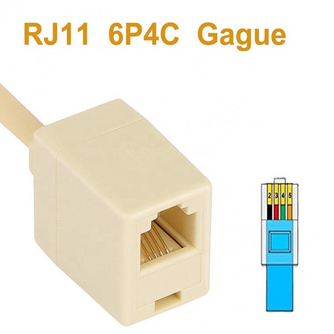 이더넷 RJ45 8P8C 남성에서 전화 RJ11 4P4C 여성 소켓 ADSL 커넥터 변환기 확장 케이블 어댑터 3
