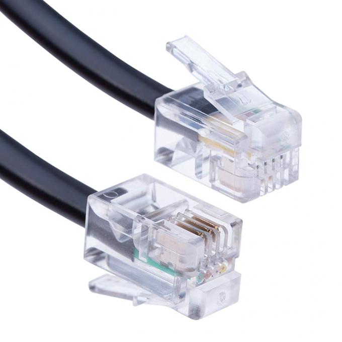 OEM 코일링 스프링 1m 2m 3m RJ9 4P4C RJ11 흑백 나선 평면 Cat3 ADSL 전화 케이블 2