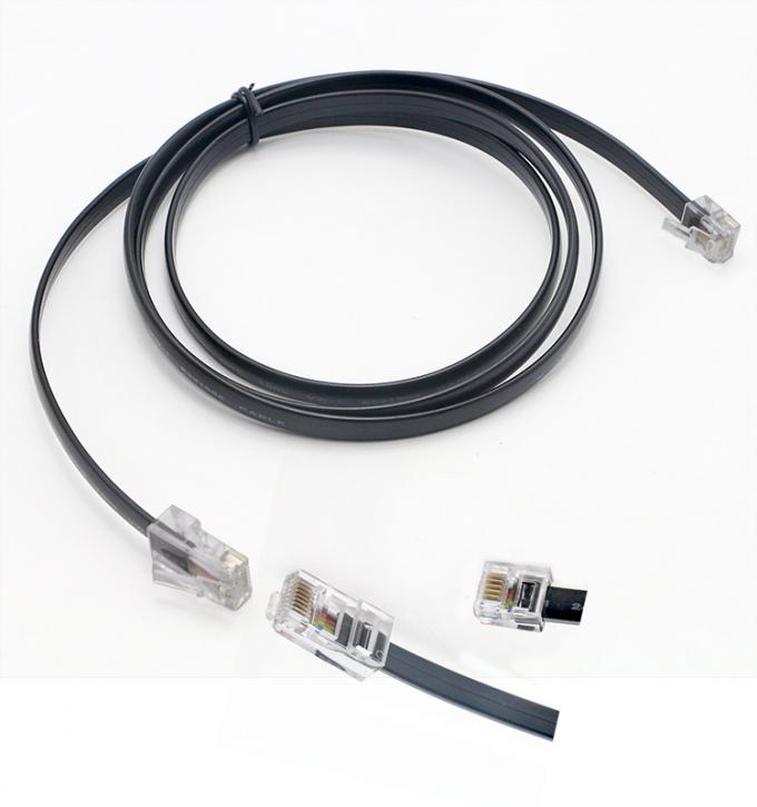 커스텀 블랙 RJ45 8P8C에서 DSL RJ11 6P4C 전화 모?? Wan 케이블 0