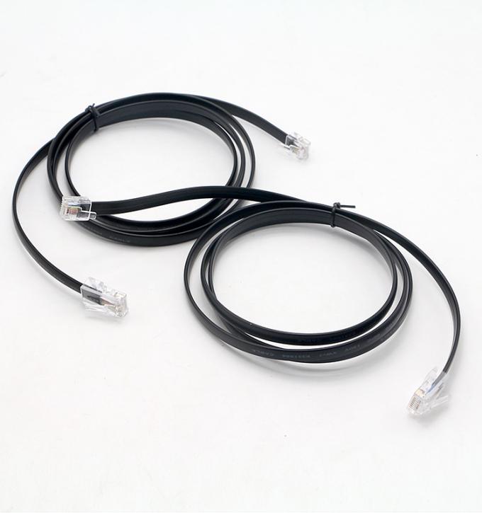 커스텀 블랙 RJ45 8P8C에서 DSL RJ11 6P4C 전화 모?? Wan 케이블 4