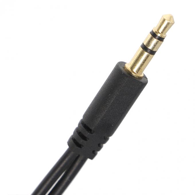 1 남자 2 여자 분할 3.5mm 스테레오 잭 헤드폰 오디오 Y 분할 케이블 2