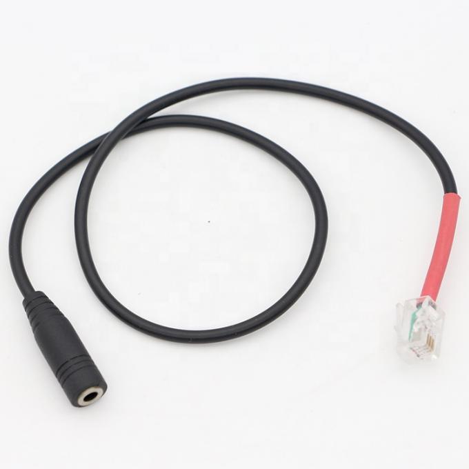 RJ9 RJ10 여자 3.5mm CTIA 플러그 오디오 잭 오피스 폰 헤드셋 어댑터 케이블 0