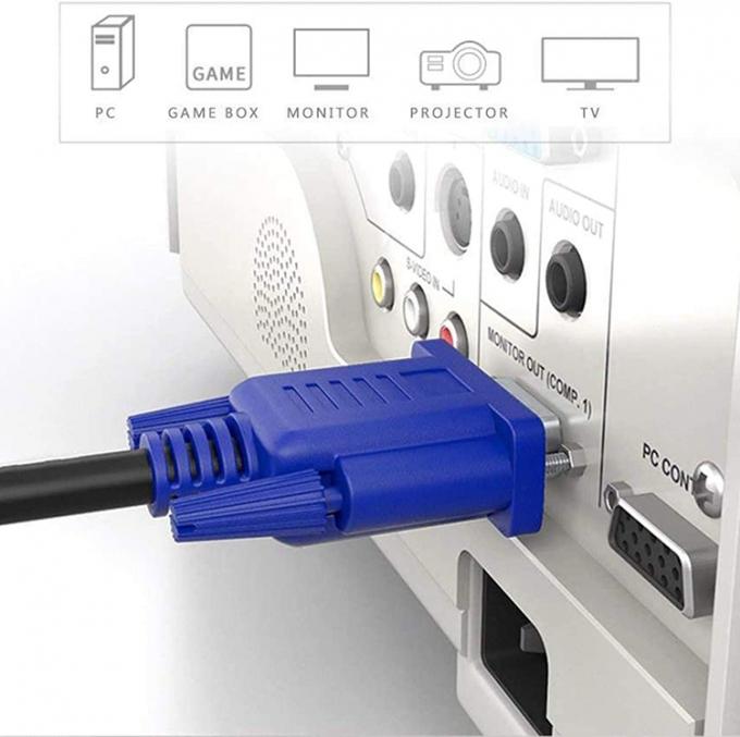 1M 1.5M 2M 3M 5M 1080P 남성에서 남성 HD DB 15 PIN PC 컴퓨터용 VGA에서 VGA 모니터 케이블 2
