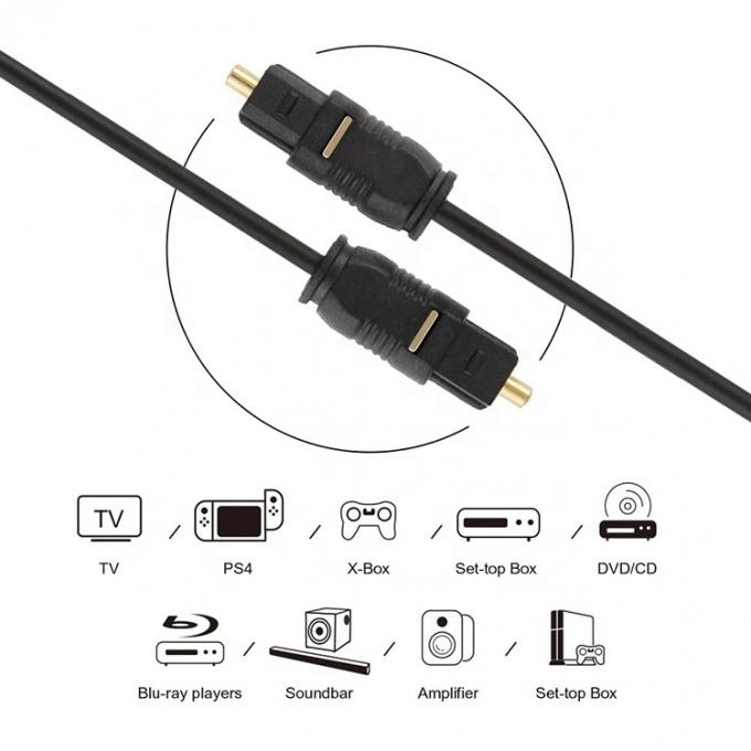 고품질 얇은 1M 2M 3M 5M 광섬유 Toslink Spdif 금 광 디지털 오디오 케이블 3