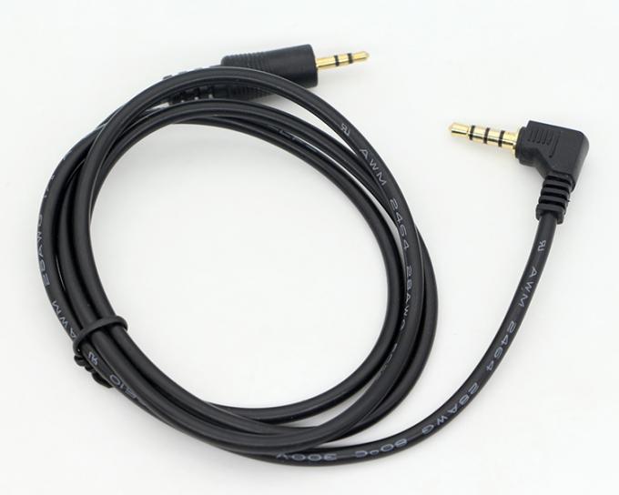 사용자 지정 3극 오른쪽 각 2.5mm TRS에서 3.5mm Mono TRRS Aux 스테레오 오디오 잭 케이블 4