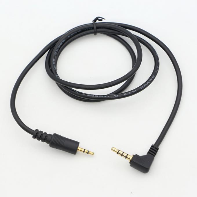 사용자 지정 3극 오른쪽 각 2.5mm TRS에서 3.5mm Mono TRRS Aux 스테레오 오디오 잭 케이블 3