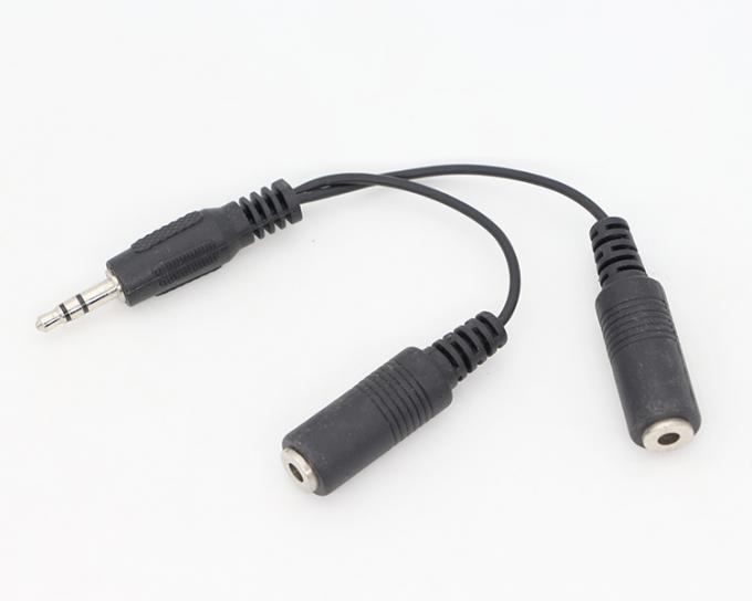 커스텀 3.5mm 잭 1 남자 2 여자 Y 스플리터 헤드폰 잭 마이크 PC 오디오 TRS 스플리터 케이블 0