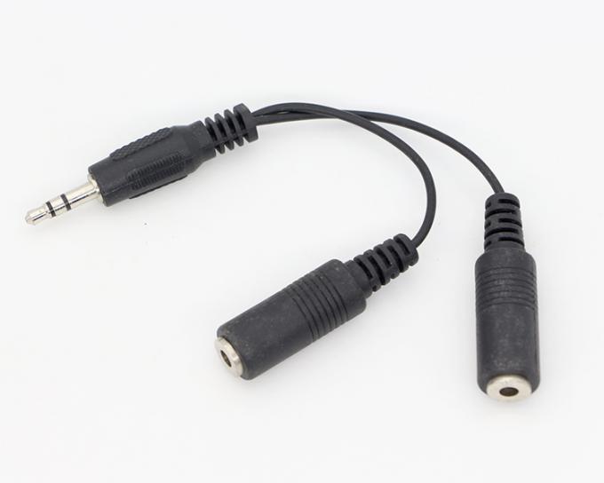 커스텀 3.5mm 잭 1 남자 2 여자 Y 스플리터 헤드폰 잭 마이크 PC 오디오 TRS 스플리터 케이블 4