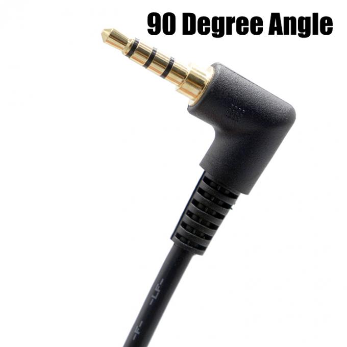 OEM 90도 오른쪽 각 3.5mm TRRS 잭 남성에서 3.5mm TRRS 잭 남성 오디오 케이블 3