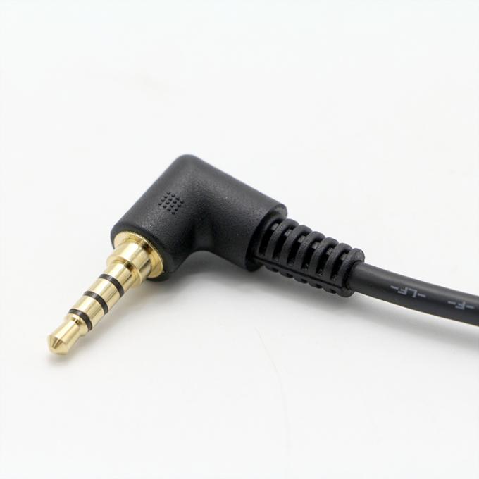 OEM 90도 오른쪽 각 3.5mm TRRS 잭 남성에서 3.5mm TRRS 잭 남성 오디오 케이블 4