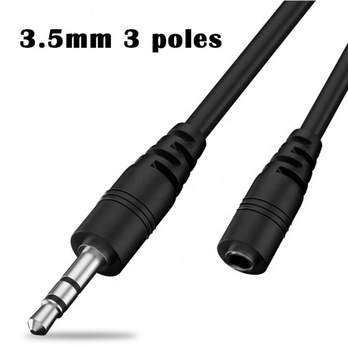 커스텀 1M 2M 남성에서 여성 3.5mm Aux 오디오 잭 확장 케이블 2