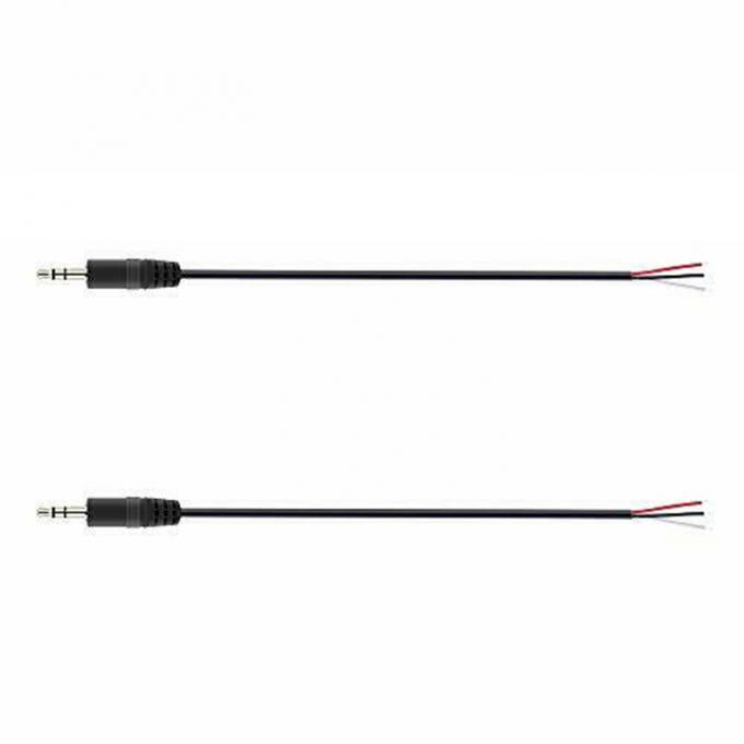 사용자 지정 3 폴 3.5mm 스테레오 오디오 잭에 스트리프 된 피그테일 틴 된 맨 와이어 끝 케이블 4