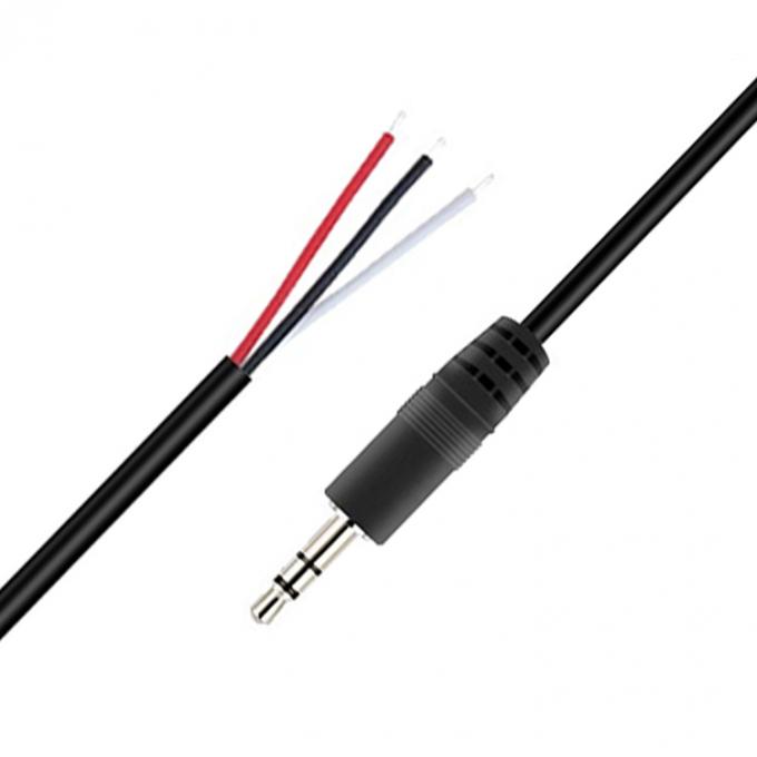 사용자 지정 3 폴 3.5mm 스테레오 오디오 잭에 스트리프 된 피그테일 틴 된 맨 와이어 끝 케이블 3