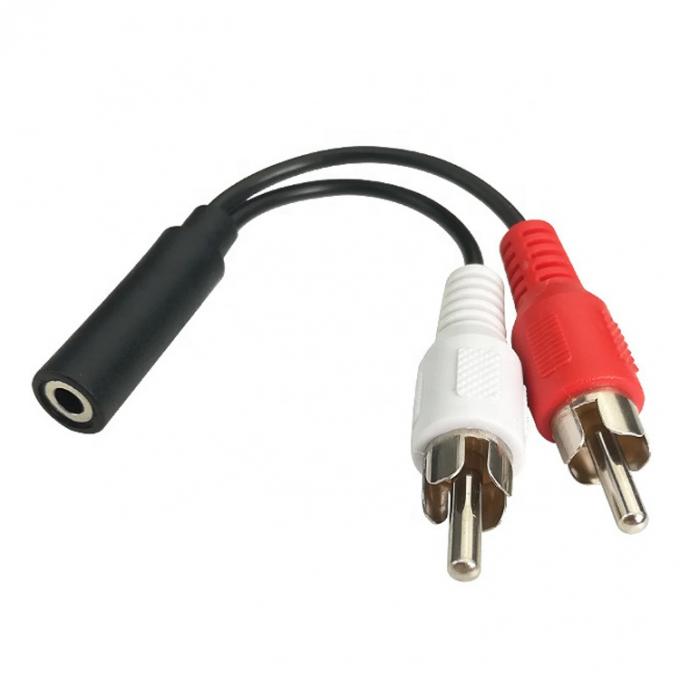 스플리터 여성 3.5mm Aux 오디오 잭 2 RCA 남성 AV 케이블을 스피커 3