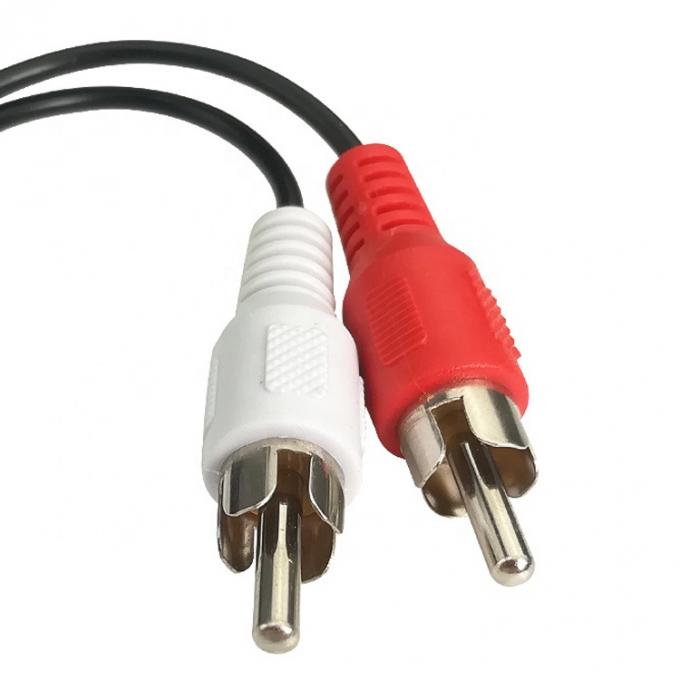스플리터 여성 3.5mm Aux 오디오 잭 2 RCA 남성 AV 케이블을 스피커 1