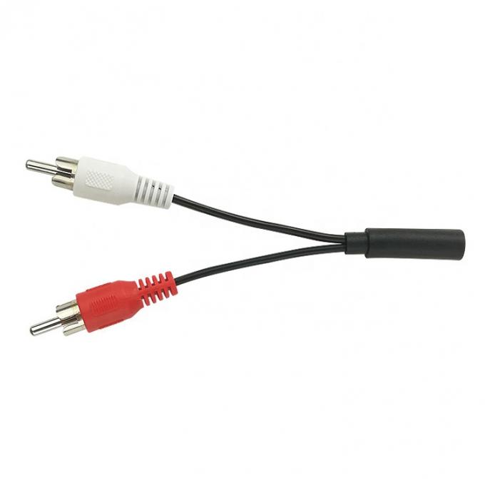스플리터 여성 3.5mm Aux 오디오 잭 2 RCA 남성 AV 케이블을 스피커 4