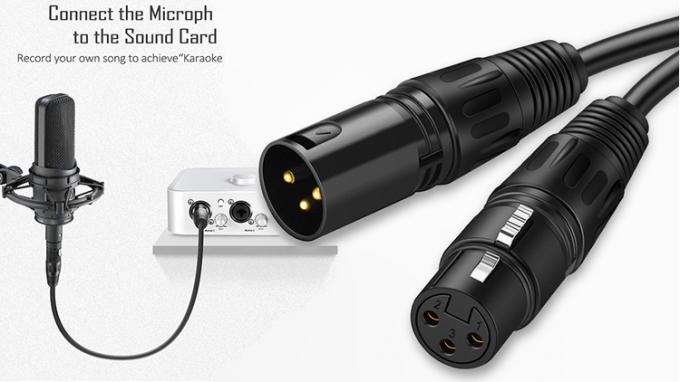 OEM 하이파이 마이크 마이크 3 PIN XLR 커넥터 오디오 잭 남성 XLR 여성 DMX 케이블 4