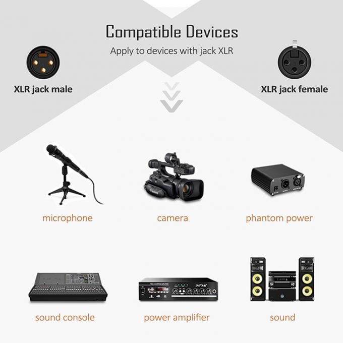 OEM 하이파이 마이크 마이크 3 PIN XLR 커넥터 오디오 잭 남성 XLR 여성 DMX 케이블 6