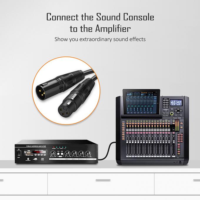 OEM 하이파이 마이크 마이크 3 PIN XLR 커넥터 오디오 잭 남성 XLR 여성 DMX 케이블 5