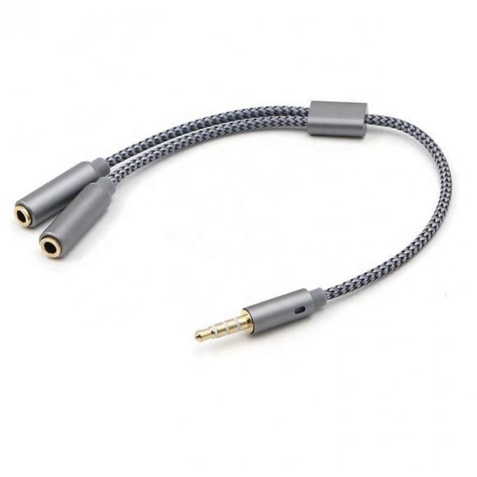 1 입력 2 출력 Y 모양 3.5mm AUX 스테레오 오디오 마이크 헤드폰 스플리터 어댑터 케이블 1