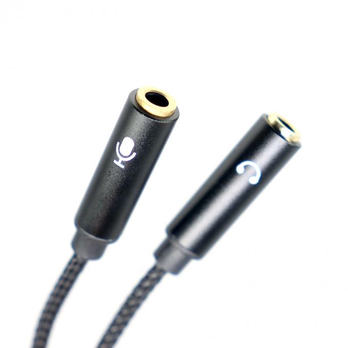 1 입력 2 출력 Y 모양 3.5mm AUX 스테레오 오디오 마이크 헤드폰 스플리터 어댑터 케이블 3