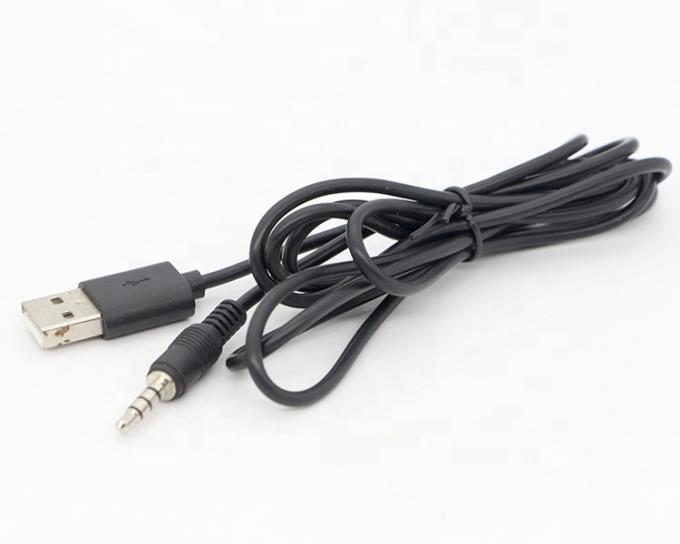 사용자 정의 3ft 3.5mm 남성 Aux 오디오 잭 USB 2.0 남성 데이터 충전 케이블 자동차 스피커 0