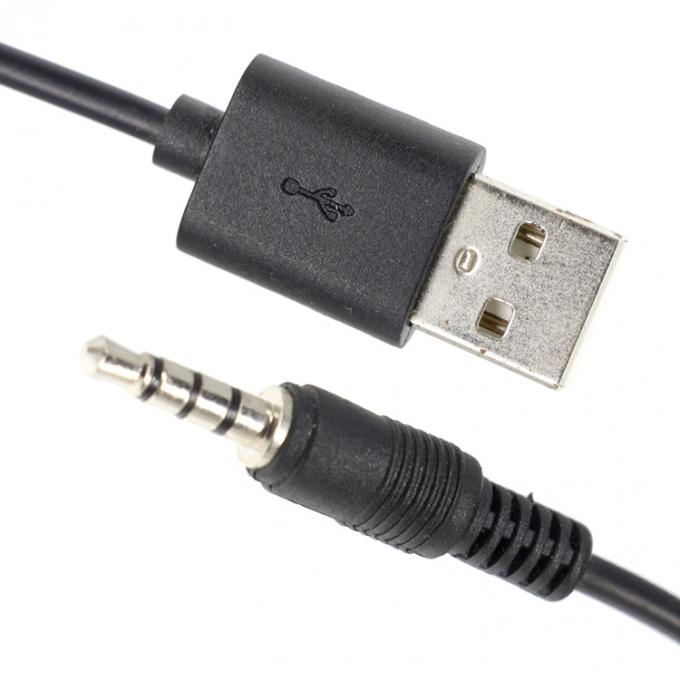 사용자 정의 3ft 3.5mm 남성 Aux 오디오 잭 USB 2.0 남성 데이터 충전 케이블 자동차 스피커 1