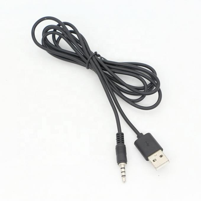 사용자 정의 3ft 3.5mm 남성 Aux 오디오 잭 USB 2.0 남성 데이터 충전 케이블 자동차 스피커 4