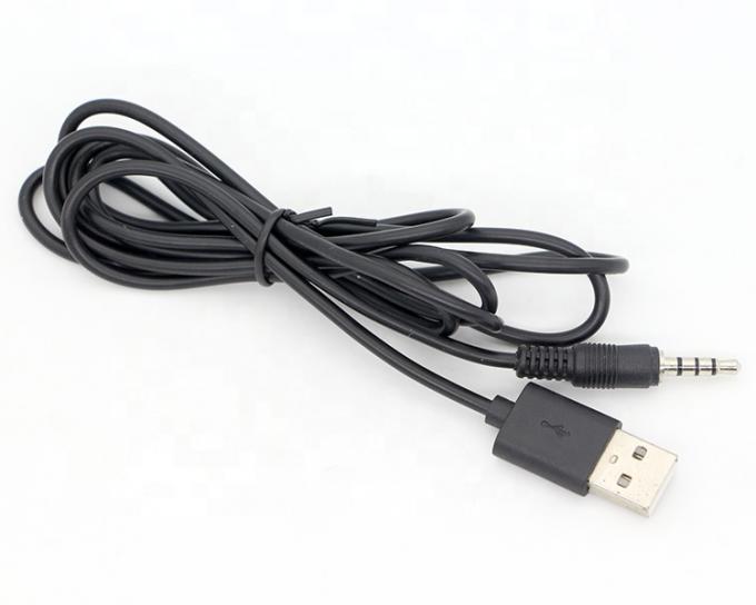 사용자 정의 3ft 3.5mm 남성 Aux 오디오 잭 USB 2.0 남성 데이터 충전 케이블 자동차 스피커 5