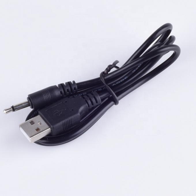 1M USB에서 3.5mm 2 플루어 Aux 오디오 잭 커넥터 스피커 폰 충전 케이블 2